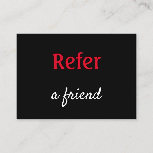 シンプルネームミニマルストアの参照の追加サロン 紹介カード (正面)