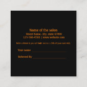 シンプルネームミニマルストアの参照の追加サロン 紹介カード (裏面)