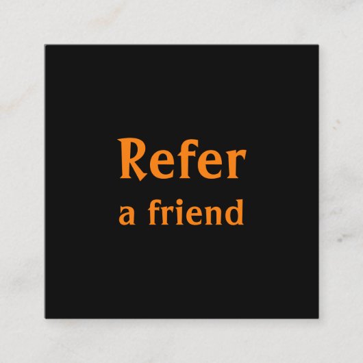 シンプルネームミニマルストアの参照の追加サロン 紹介カード (正面)