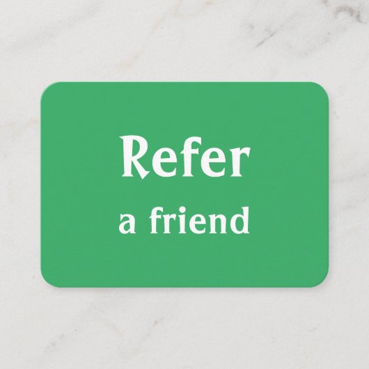 シンプルネームミニマルストアの参照の追加サロン 紹介カード (正面)