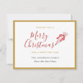 シンプルノンフォトメリークリスマスホリデーカード シーズンカード (正面)