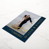 シンプルノートFOILカスタムの色Date Cardを保存 箔招待状 (回転した状態)