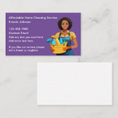 シンプルハウスクリーニングアフリカ系アメリカテーマ 名刺 (正面/裏面)