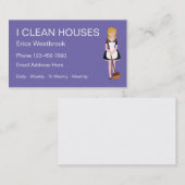 シンプルハウスクリーニングサービス名刺 名刺 (正面/裏面)
