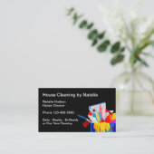 シンプルハウスクリーニングレディ 名刺 (スタンド正面)