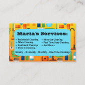 シンプルハウスクリーニング清掃ビジネスカード 名刺 (裏面)