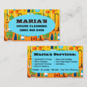 シンプルハウスクリーニング清掃ビジネスカード 名刺 (正面/裏面)