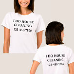 シンプルハウスクリーニング Tシャツ<br><div class="desc">シンプルI DO HOUSE CLEANINGという言葉の付いた連絡ハウスの清掃作業シャはっきりしたツは文字と数で際立つので、覚えて覚えて覚え読る簡単だ。住宅を掃除したり、全従業員に予算の上で均一なトップとして供給する人のためのワークシャツとして設計。</div>