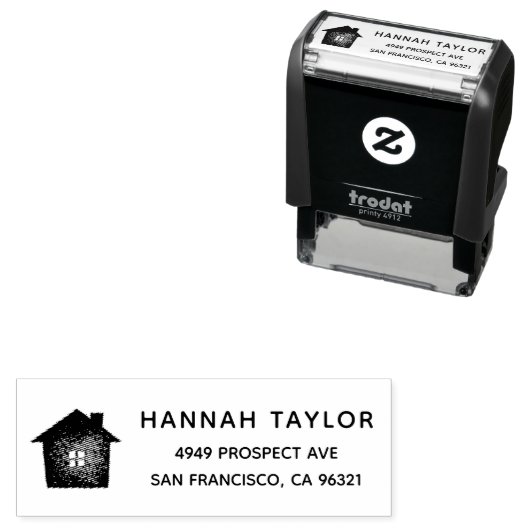 シンプルハウス差出人住所 セルフインキングスタンプ (インサイチュ)