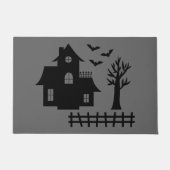 シンプルハウス幽霊のよく出るシルエット&こうもりハロウィーン ドアマット (正面)