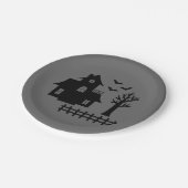 シンプルハウス幽霊のよく出るシルエット&こうもりハロウィーン ペーパープレート (アングル)