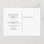 シンプルハウス引っ越しました移動 案内ポストカード (裏面)