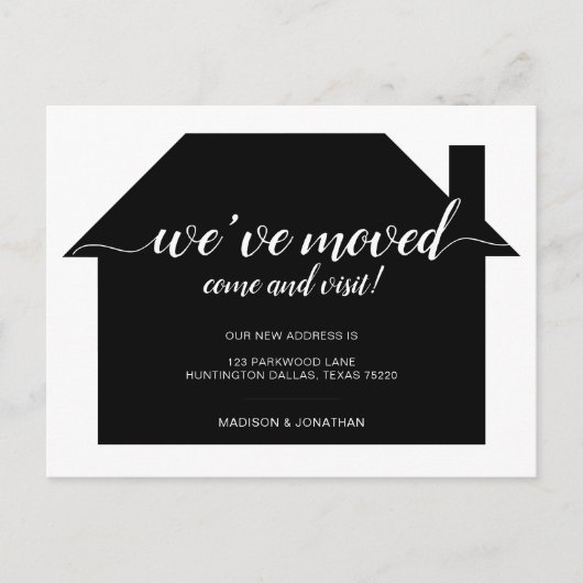 シンプルハウス引っ越しました移動 案内ポストカード (正面)