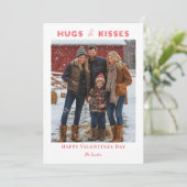 シンプルハグとキスヴァレンティーンズデイファミリーフォト シーズンカード (スタンド正面)