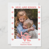 シンプルハグとキス写真教室バレンタイン シーズンカード (正面)