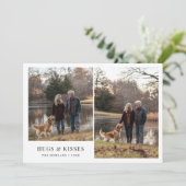 シンプルハグ&キス2 Photo Valentines Dog Family シーズンカード (スタンド正面)