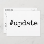 シンプルハッシュタグの更新が延期さ結婚れた ポストカード (正面/裏面)
