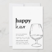 シンプルハッピーアワーハウスパーティの招待状 招待状 (正面)