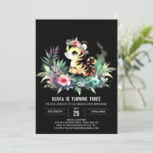 シンプルハッピータイガー誕生日 招待状 (スタンド正面)