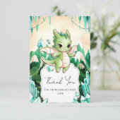 シンプルハッピードラゴンベビーシャワー サンキューカード (スタンド正面)