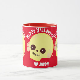 シンプルハッピーハローウィンブスプキーパンプキンスウェッツ マグカップ