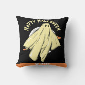 シンプルハッピーハローウィンブスプー幽霊 クッション (正面)
