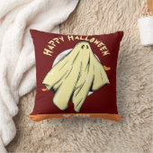 シンプルハッピーハローウィンブスプー幽霊 クッション (ブランケット)