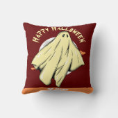 シンプルハッピーハローウィンブスプー幽霊 クッション (裏面)