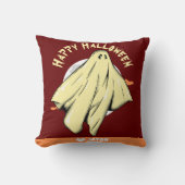 シンプルハッピーハローウィンブスプー幽霊 クッション (正面)