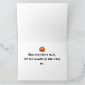 シンプルハッピーハローウィンモダン写真の家族のコラージュ カード (内部)