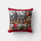 シンプルハッピーハローウィンモダン写真の家族のコラージュ クッション (正面)