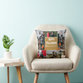 シンプルハッピーハローウィンモダン写真の家族のコラージュ クッション (椅子)