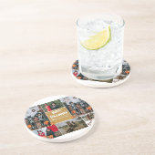 シンプルハッピーハローウィンモダン写真の家族のコラージュ コースター (側面)