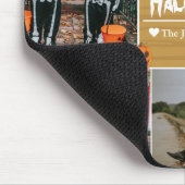 シンプルハッピーハローウィンモダン写真の家族のコラージュ マウスパッド (コーナー)