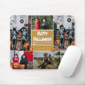 シンプルハッピーハローウィンモダン写真の家族のコラージュ マウスパッド (マウス)