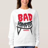 シンプルハッピーハローウィンヴァンパイア家族と友人 スウェットシャツ (正面)