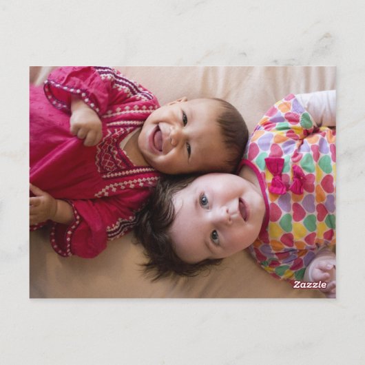 シンプルハッピーバレンタインデー写真 ポストカード (裏面)