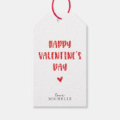シンプルハッピーバレンタインデー ギフトタグ (正面)