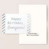 シンプルハッピーバースデーカード 箔カード (ディスプレー)