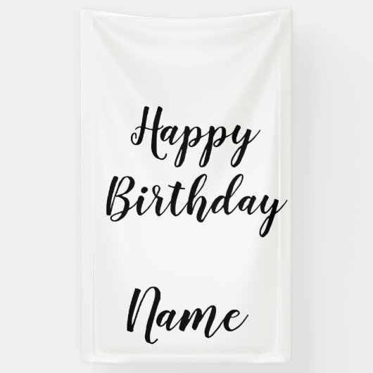 シンプルハッピーバースデーミニマルの追加  横断幕 (縦)