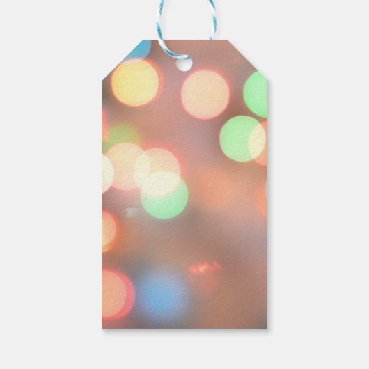 シンプルハッピーバースデー追加フォト文字パーソナライズされた ギフトタグ (裏面)