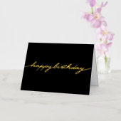 シンプルハッピーバースデー 箔グリーティングカード (蘭)