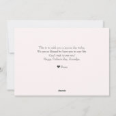 シンプルハッピーパパの日、おじいちゃん3枚の写真 シーズンカード (裏面)