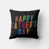 シンプルハッピーファーザーズデイタイポグラフィ装飾用クッション クッション (裏面)