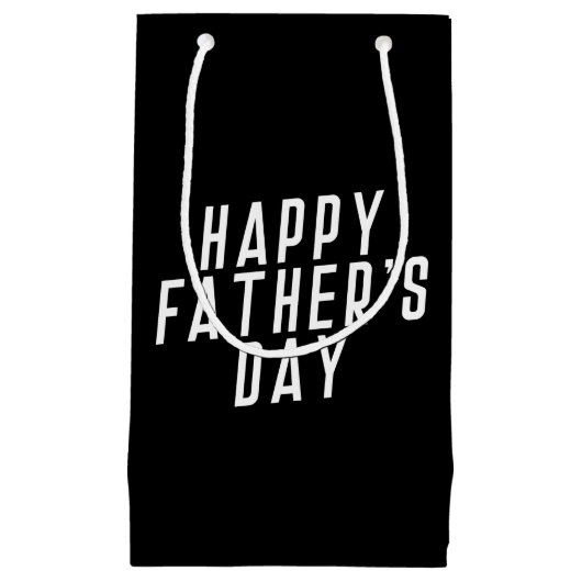 シンプルハッピーファーザーズデイタイポグラフィ | ギフトバッグ (正面)