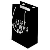 シンプルハッピーファーザーズデイタイポグラフィ | ギフトバッグ (裏面アングル)
