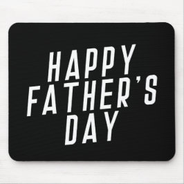 シンプルハッピーファーザーズデイタイポグラフィ |マウスパッド マウスパッド