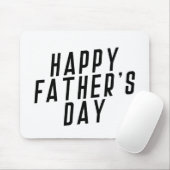 シンプルハッピーファーザーズデイタイポグラフィ |マウスパッド マウスパッド (マウス)
