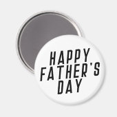 シンプルハッピーファーザーズデイタイポグラフィ |マグネット マグネット (正面/裏面)