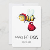 シンプルハッピーホリデイズサンタビーアピアルビジネス シーズンカード (正面)